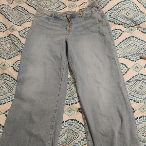 Extra wide legged, high rise jeans